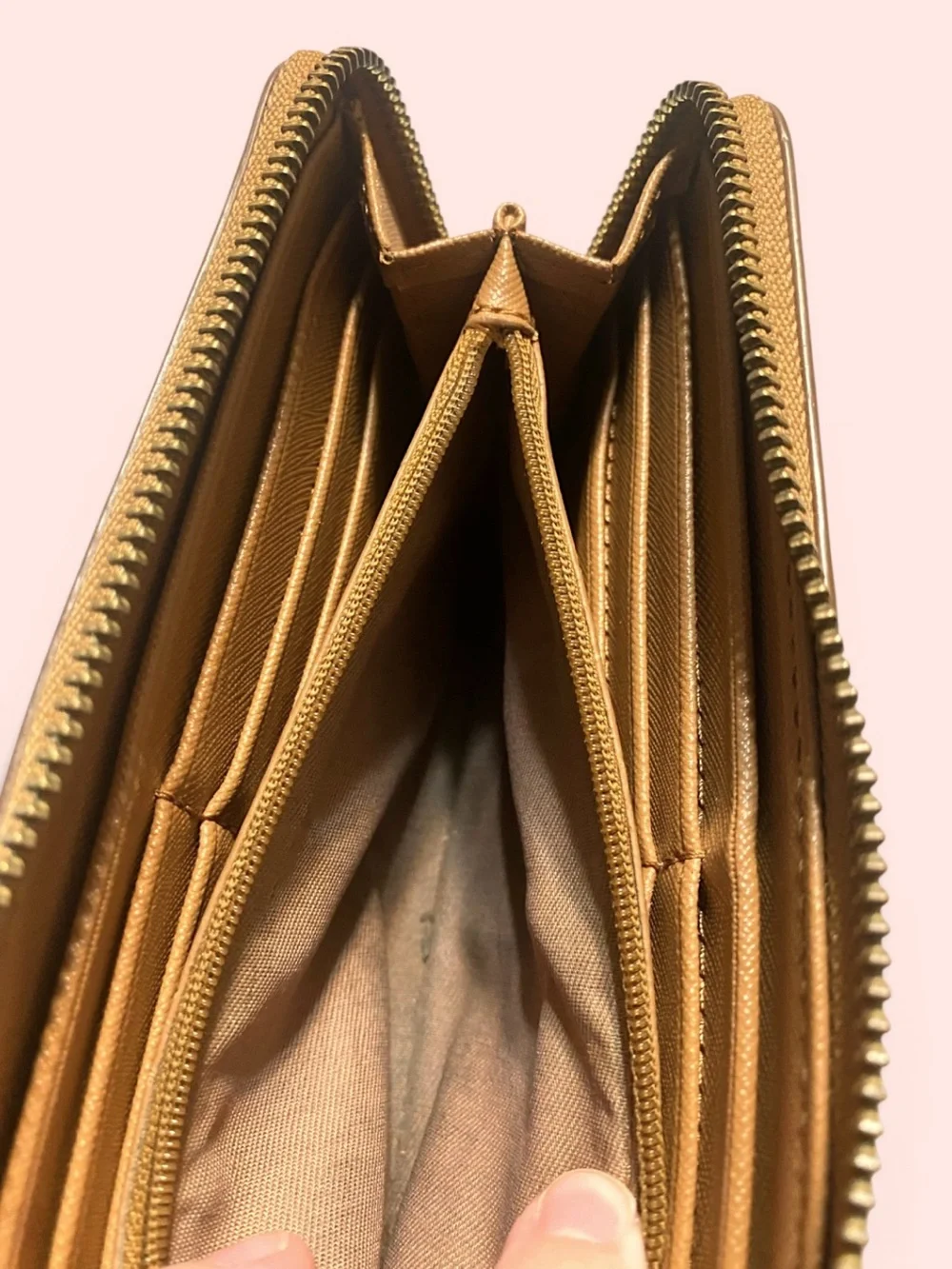 Fossil Tan Full-Zip Wallet